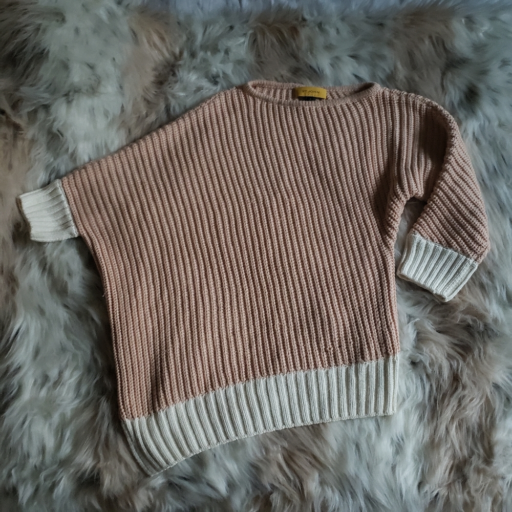 St. John Chunky Oversized Asymmetrical Sweater - image 1